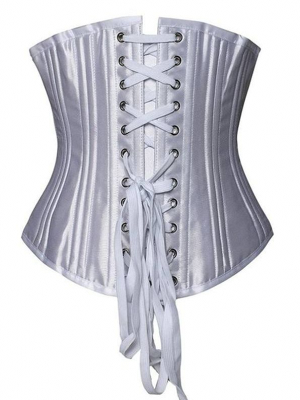 Aan de overkant Etna maandag Wit waisttrain corset met 24 stalen baleinen | Ladywear Exclusieve Lingerie